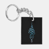 Turquoise Unalome Sleutelhanger (Voorkant Links)