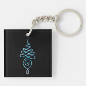 Turquoise Unalome Sleutelhanger (Achterkant)