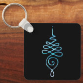 Turquoise Unalome Sleutelhanger (Voorkant)