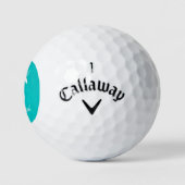 Turquoise Unicorn Personalized Golf Balls Golfballen (Logo)