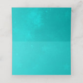 Turquoise Unicorn Reception Place Card (Binnenkant ongevouwen)