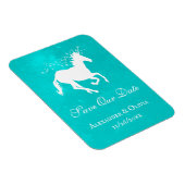 Turquoise Unicorn sparen de Datum Magnet Magneet (Rechterzijde)