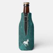 Turquoise Unicorne Glacière de bouteille personnal (Bouteille Dos)