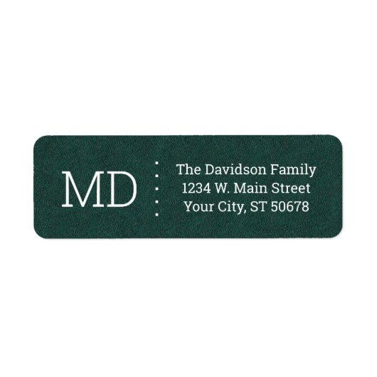 Turquoise velour grunge textuur etiket (Voorkant)