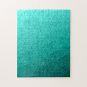 Turquoise verloop geometrisch mesh patroon Driehoe Legpuzzel
