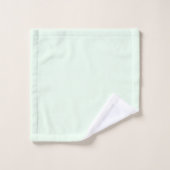 Turquoise Vert Pâle Blanc Pastel Couleur Uni (Gant de toilette)