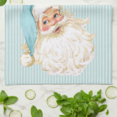 Turquoise  Victoriaans Sinterklaas Shabby Theedoek (Gevouwen)