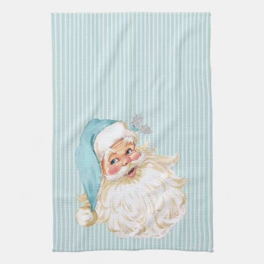 Turquoise  Victoriaans Sinterklaas Shabby Theedoek (Verticaal)