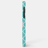 Turquoise Vierblad Custom Naam Case-Mate iPhone Case (Achterkant/links)