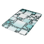 Turquoise vierkante badmat (Gekanteld)