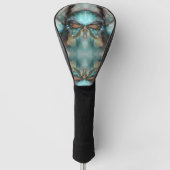 Turquoise Viking masker abstract Golfheadcover (Voorkant)