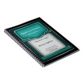 Turquoise vintage - Carnet d'affaires (Côté Droit)