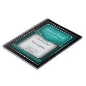 Turquoise vintage - Carnet d'affaires (Côté gauche)