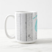 Turquoise Vintage Pétoncle de café Mug (Gauche)