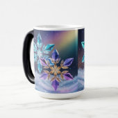 Turquoise Violet Crystals Morphing Mug Magische Mok (Voorkant links)