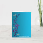 Turquoise, Violet Floral, Papillons Merci (Dos)