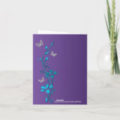 Turquoise, Violet Floral, Papillons Merci (Dos)