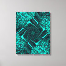 Turquoise Vloeibare Marmer Abstracte Kunst