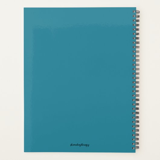 turquoise vogelplanner planner (Achterkant)