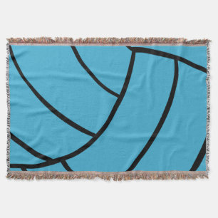 Turquoise Volleyball Throw Blanket Deken