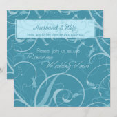 Turquoise Vow Renewal Ceremony Kaart (Voorkant / Achterkant)