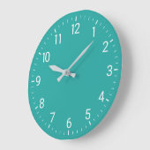 Turquoise Wall Clock Grote Klok (Hoek)