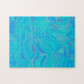 Turquoise Water Abstract Legpuzzel (Horizontaal)