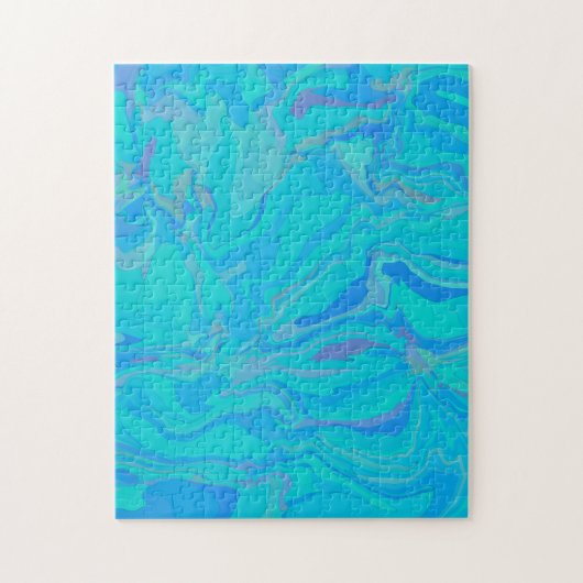 Turquoise Water Abstract Legpuzzel (Verticaal)