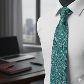 Turquoise Water Caustics Tie Stropdas