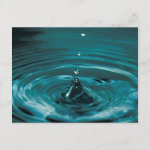 Turquoise Water Drop Briefkaart