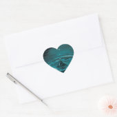 Turquoise Water Drop Hart Sticker (Envelop)