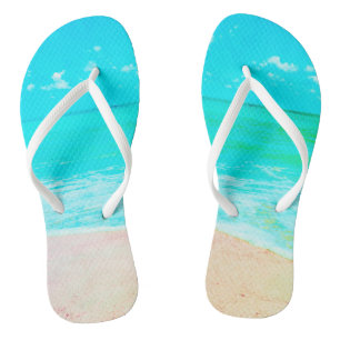 Turquoise Water Tropical Sand Beach Teenslippers