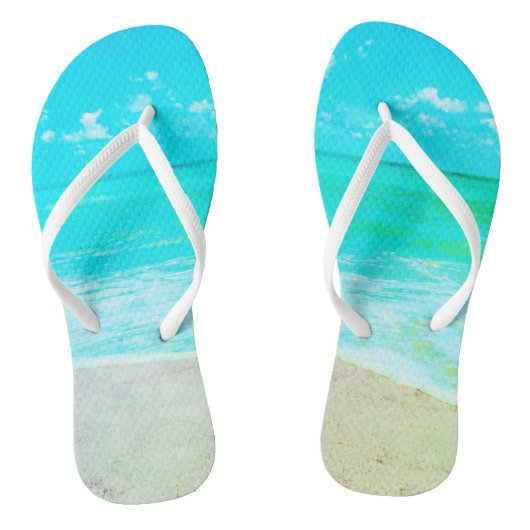 Turquoise Water Tropical Sand Beach Teenslippers (Voetbed)