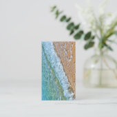 Turquoise water van het zee visitekaartje (Staand voorkant)