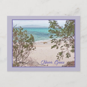 Turquoise Water, White Sand Beach/Naxos, Griekenla Briefkaart