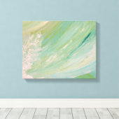 Turquoise waterval canvas Print (Insitu (Houten vloer))