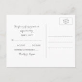 turquoise Waterverf response Briefkaart (Achterkant)