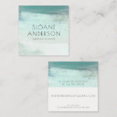 Turquoise Waterverf Wash Visitekaartje (Voorkant / Achterkant)