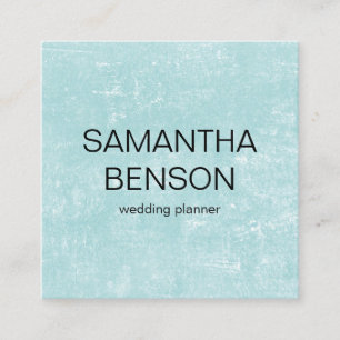 Turquoise Waterverf Wedding Planner Vierkante Visitekaartje