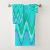 Turquoise Waves Bad Handdoek (Insitu)
