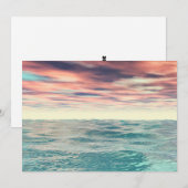 Turquoise Waves Feestdagenkaart (Voorkant / Achterkant)