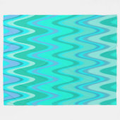 Turquoise Waves Fleece Deken (Voorkant (Horizontaal))