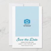 Turquoise Waves Photo Enregistrer la carte Date (Devant)