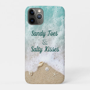 Turquoise Waves Sandy Toes Salty Kisses iPhone 11 Pro Hoesje