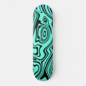 Turquoise Waves Skateboard of Kies Kleur (Voorkant)