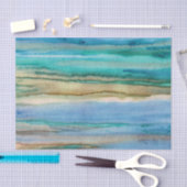 Turquoise Waves Tissuepapier (Craft)