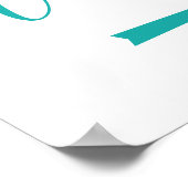 Turquoise Wedding Directions Sign Right Arrow Poster (Hoek)