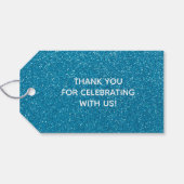 Turquoise Wedding Favor Cadeaulabel (Achterkant Horizontaal)