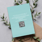 Turquoise Wedding Timeline Details Simple RSVP Informatiekaartje