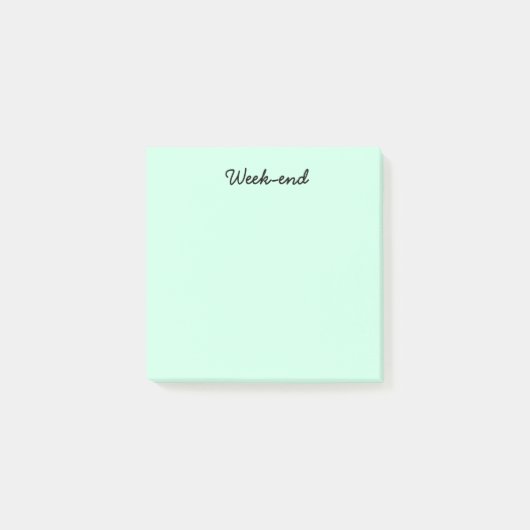 Turquoise Week-end Post-it® Notes (Voorkant)